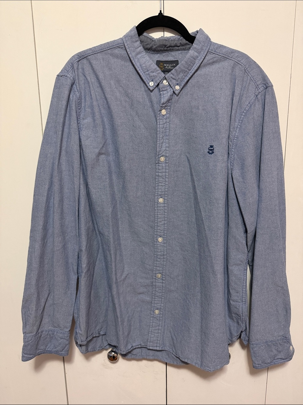 Wallin & Bros Men's Light Blue Oxford Button-Down Dress Shirt